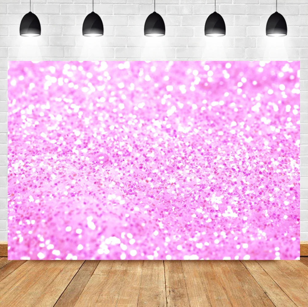 

Laeacco Purple Glitter Sequin Background Baby Birthday Party Portrait Customization Photographic Photo Backdrop For Photo Studio