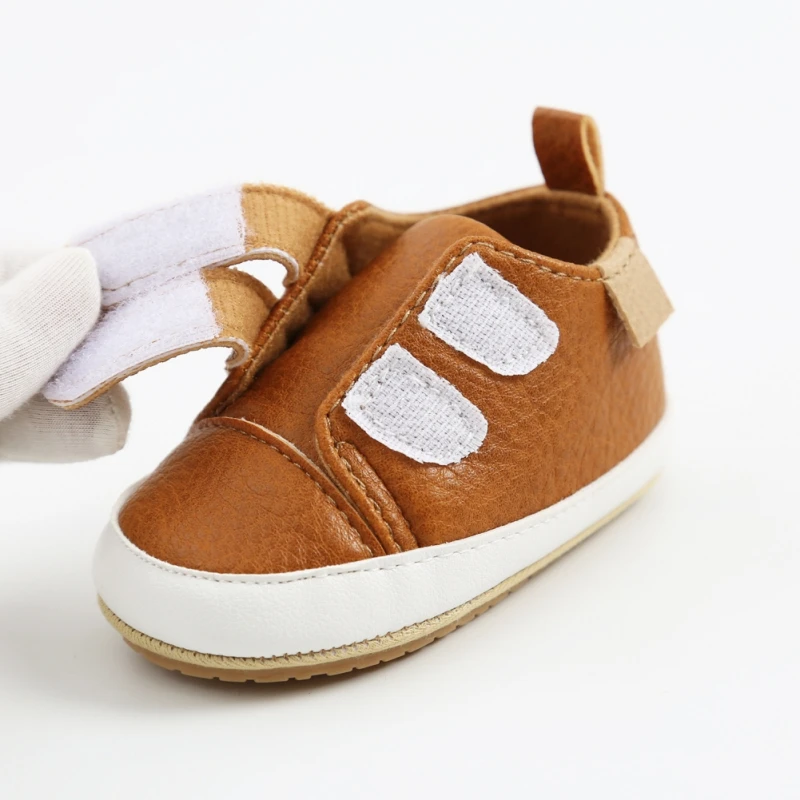 

Newborn Baby Boys Girls First Walkers Baby Soft-soled Non-slip Toddler Casual Buckle Strap Shoes + Socks