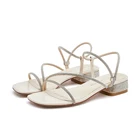 JOSINY 2021 прозрачные женские сандалии на высоком каблуке Летняя обувь с открытым носком с пряжкой украшенные кристаллами сандалии женская обувь для женщин