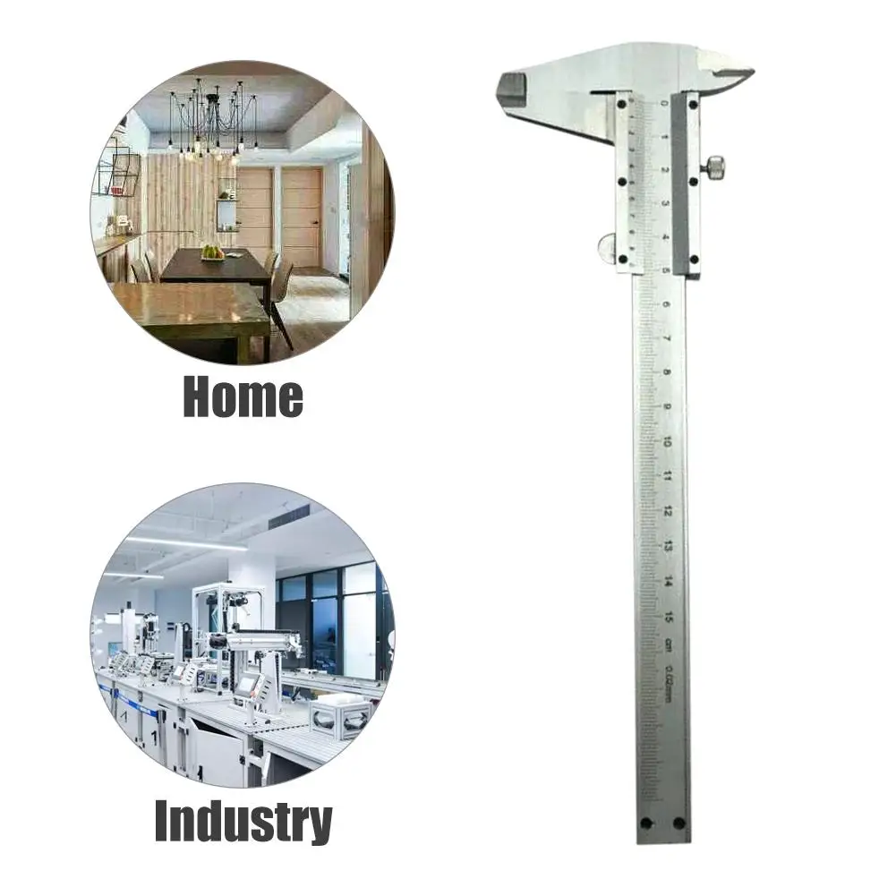 

150mm Vernier Caliper Stainless Steel Precision Measuring Tool For Inside Outside Depth Step Measurements S 0-6inch