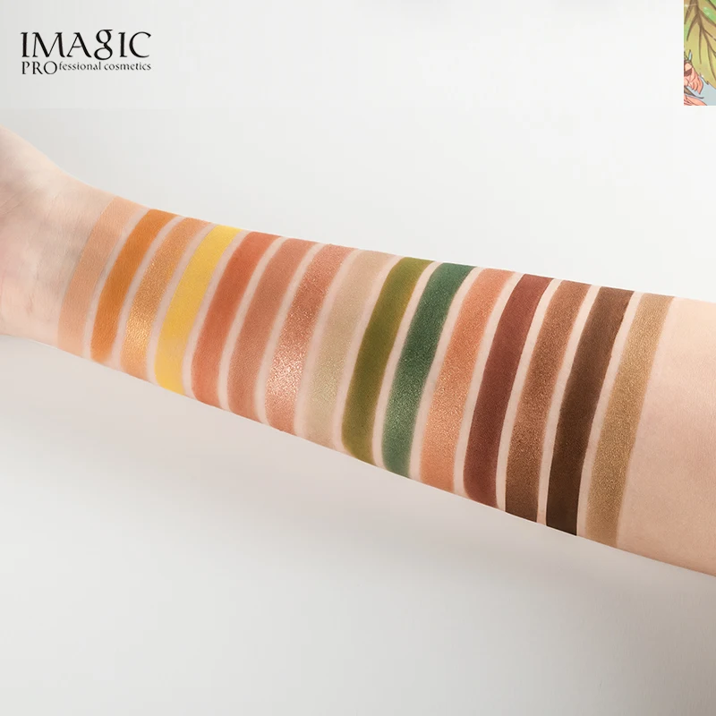 Тени для век imagic Palette Matte Shimmer 15 цветов Высокая пигментная блестящая пудра матовая палитра De Maquiagem для женской косметики