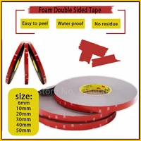 1pcs 3m strong double sided adhesive for car office non trace thickness 0 8mm waterproof foam tape double sided glue gray tape
