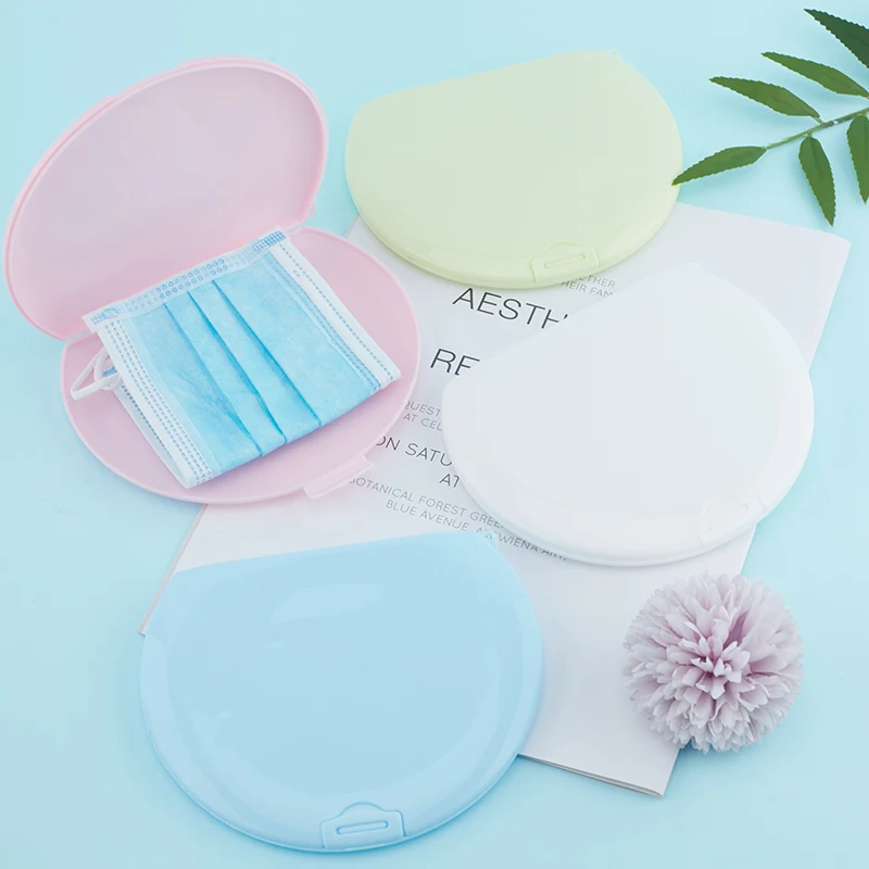

Semicircular Shape Masks Holder Save Mask Box Disposable Mask Storage Box Student Portable Dustproof Case Safe Pollution-Free