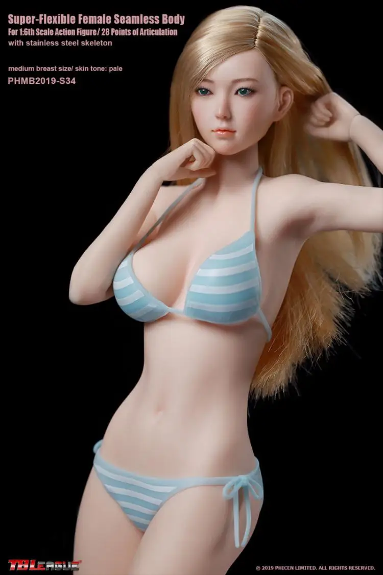 In Stock TBLeague S34 S35 1/6 Girl Female Head Sculpt Body Bikini Set Whole Action Figures Collections For Fans Gifts | Игрушки и хобби