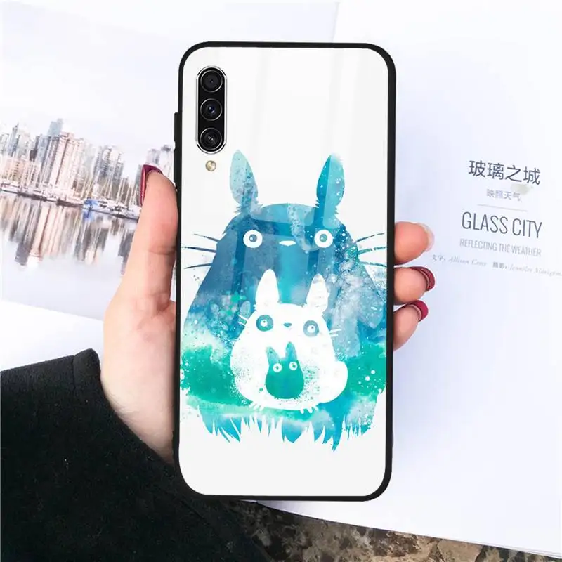 

Cartoon Studio Ghibli Totoro Phone Case Tempered glass For Samsung S6 S7 edge S8 S9 plus A7 2018