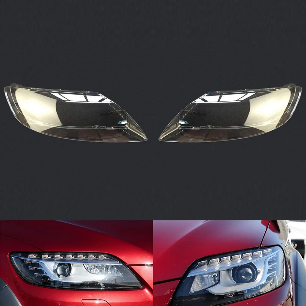 A Pair Для Audi Q7 2006 2007 2008 2009 2010 2011 2012 2013 Автомобильные фары прозрачные линзы авто чехол - Цвет: A Pair
