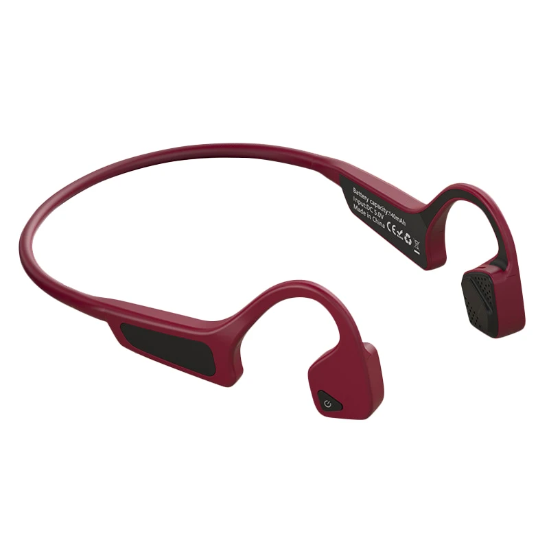 

Wireless Headset G18 Bone Conduction Bluetooth Headphones Sports Waterproof Headset for IOS Android with Mic Red