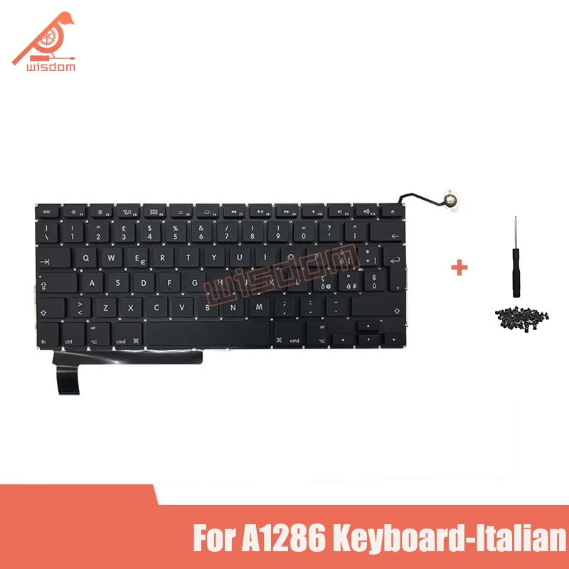 

Совершенно новая клавиатура для Macbook Pro15 "A1286, итальянская клавиатура с винтами для клавиатуры MD318 MD322 MB985 2009-2012 yeaer
