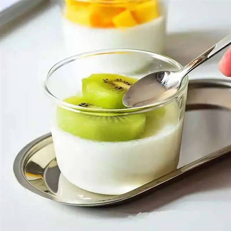 Стеклянная посуда чашки для фруктов десертов йогурта кухонные прозрачные 2