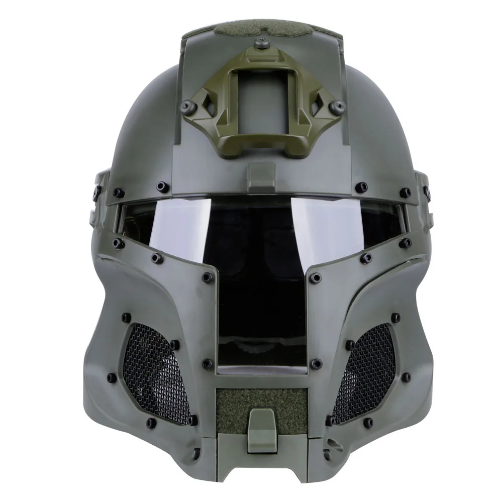 Military Airsoft Full Face Helmet Mask Tactical Iron Warrior Helmet Steel Mesh Paintball Wargame Protection COSPLAY Hunting