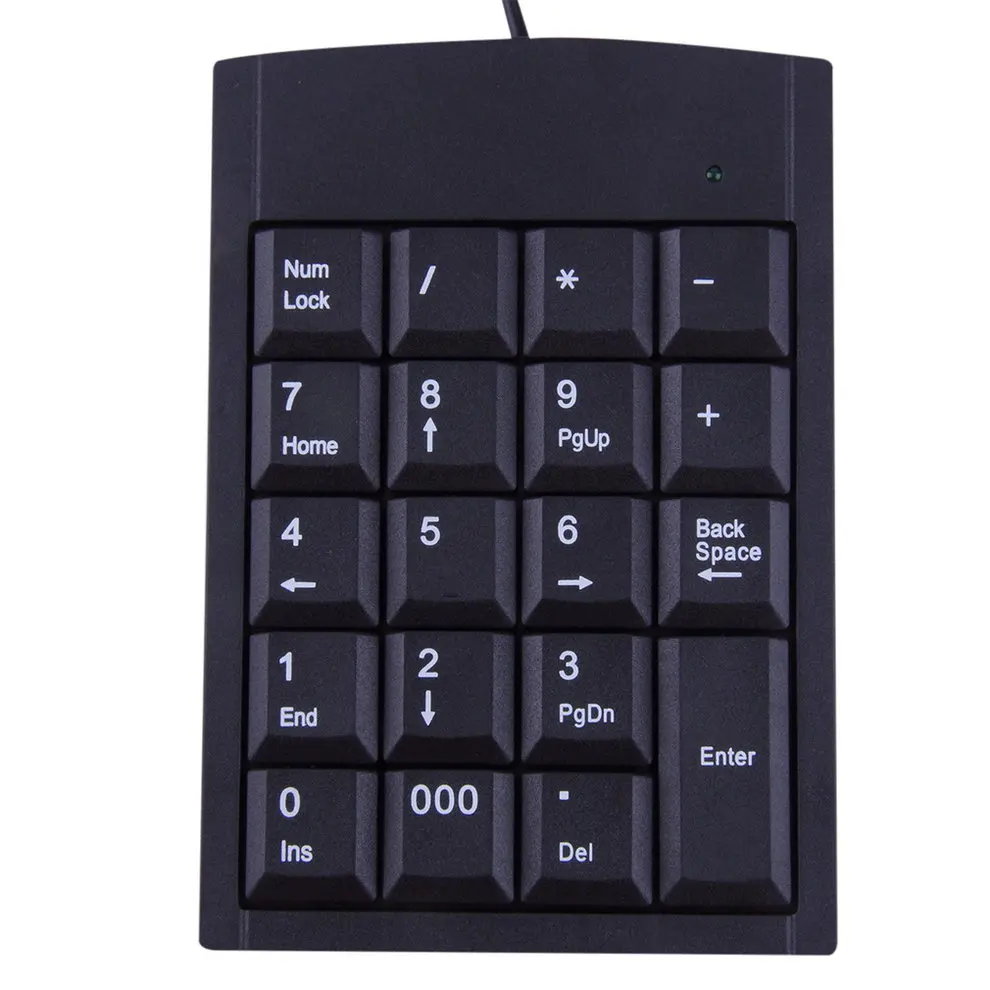 Мини USB клавиатура Проводная цифровая адаптер 19 клавиш для ноутбука ПК Windows 2000 XP
