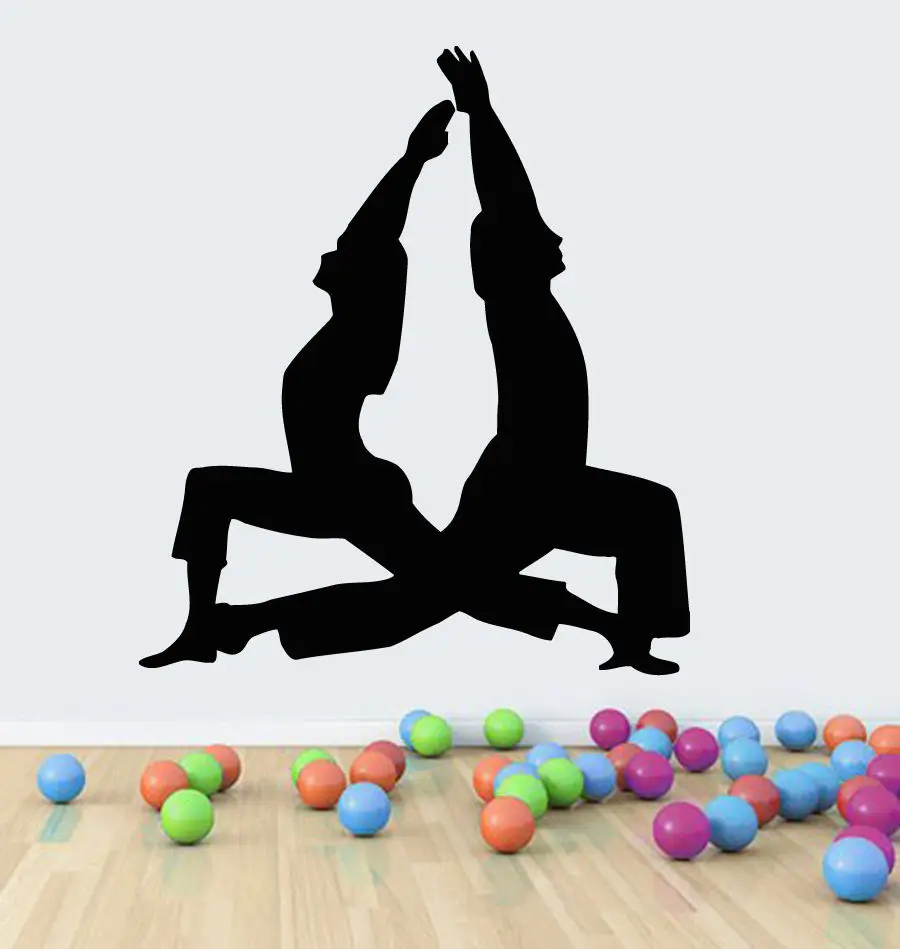 

Man Woman Fitness Wall Poster Removable Waterproof Yoga Gym Sports Living Room Bedroom Decoration Wall Stickers Art Design H19