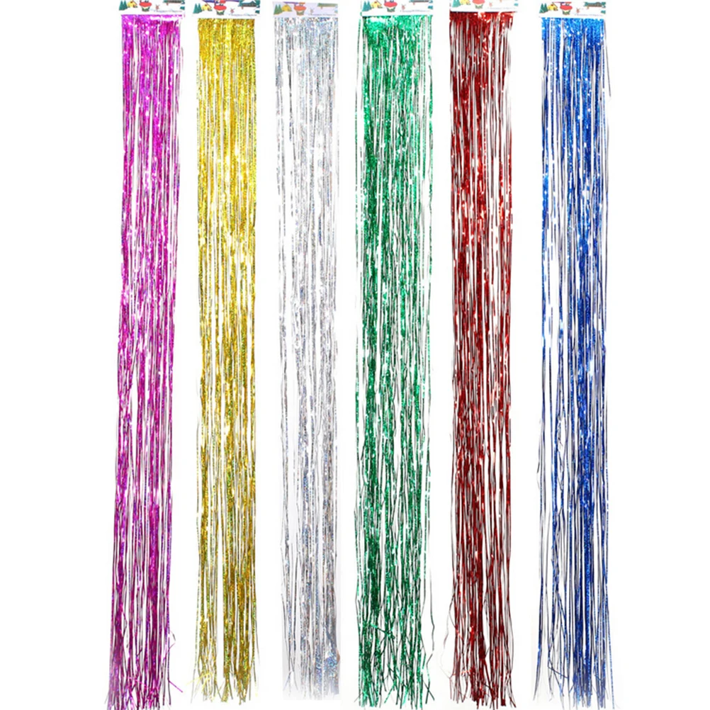 1/2 м цветные металлические блестки из фольги занавеска с бахромой украшение для