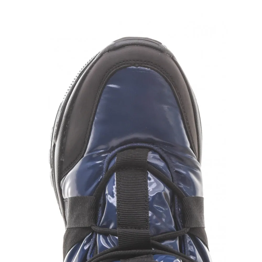 Женская обувь PATROL ботинки осень зима текстиль/иск.нубук цвет синий подкл.-иск.мех