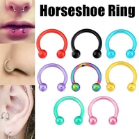 2pcs u shaped fake nose ring hoop septum rings stainless steel nose piercing fake piercing pircing jewelry