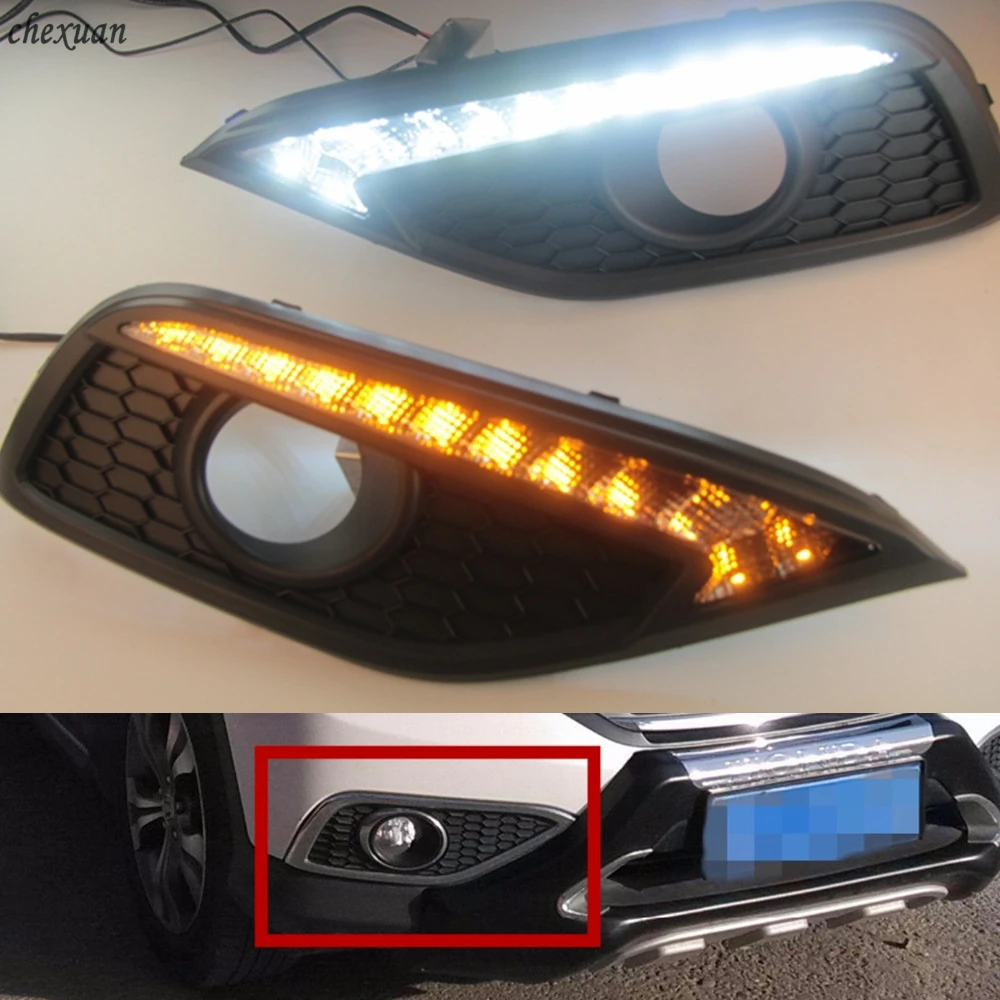 CSCSNL для Хонда сrv CR V 2012 2014 DRL Вождения освещают светильник LED с поворотник