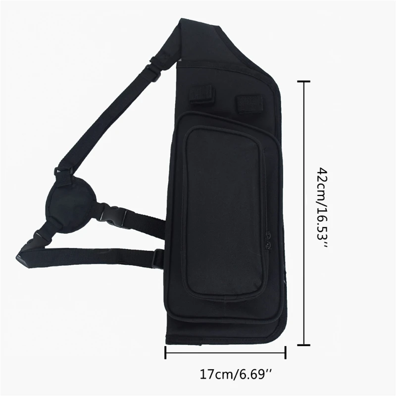 

Arrow Quiver Adjustable Archery Bag Hunting Back Arrow Quiver Tube with Back Strap Archery Arrow Case Holder H58D