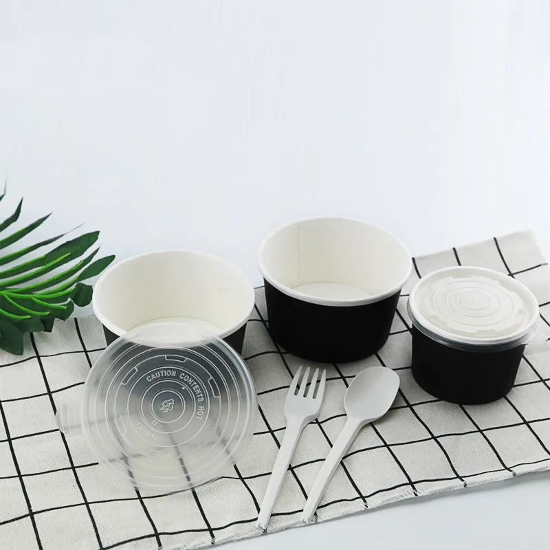 50 шт. высококачественные чаши для мороженого черные чашки упаковочная коробка