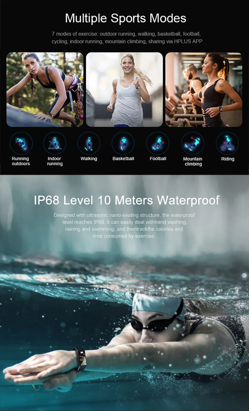 KSS701 браслет ЭКГ PPG монитор HRV Смарт-часы спортивный фитнес-трекер пульсометр кровяное давление браслет IP68 водонепроницаемый