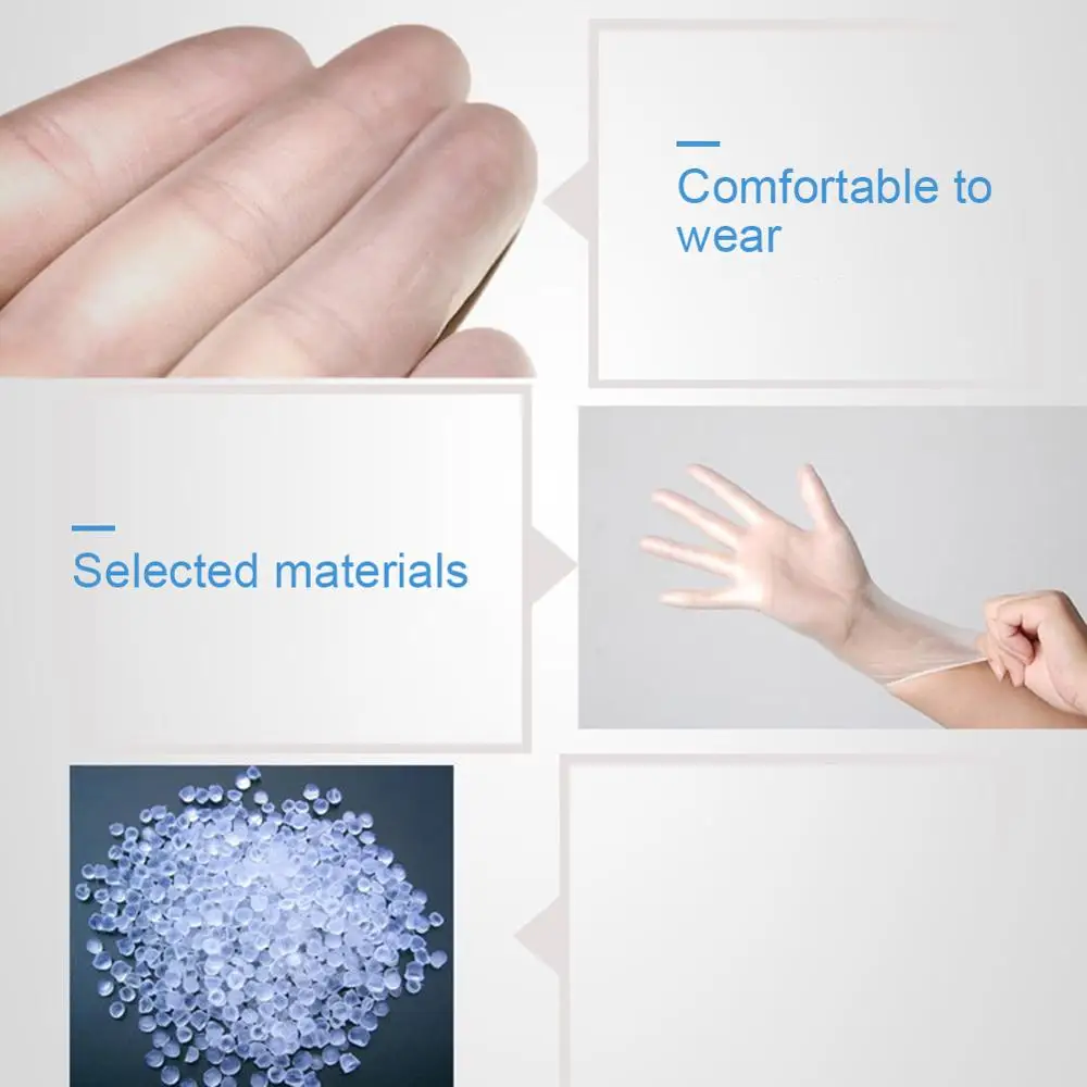 50 шт одноразовые перчатки прозрачные пластиковые безопасные для приготовления