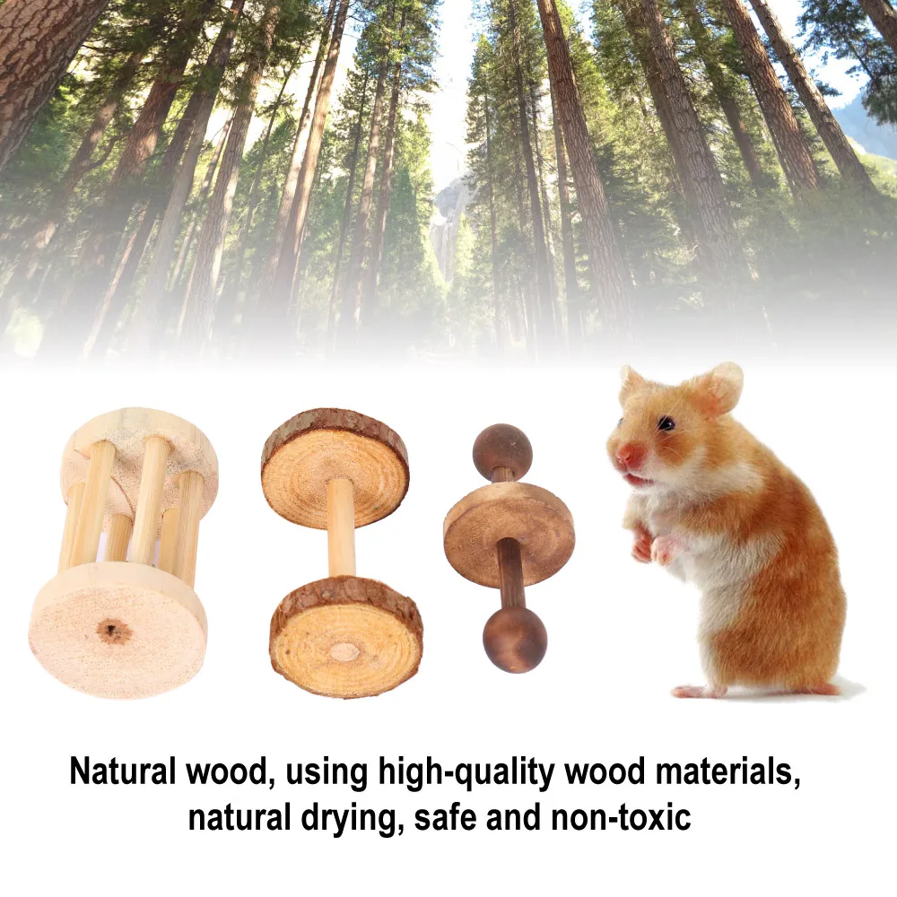 7/10 шт. Милые натуральные деревянные игрушки кролики сосновые гантели