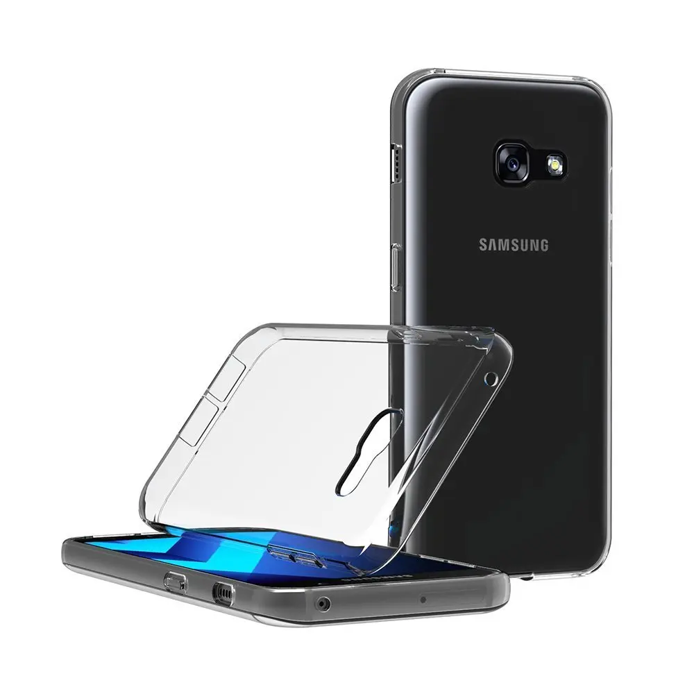 Мобильный телефон чехлы для Samsung Galaxy A3 2017 чехол силиконовый прозрачный мягкий 360