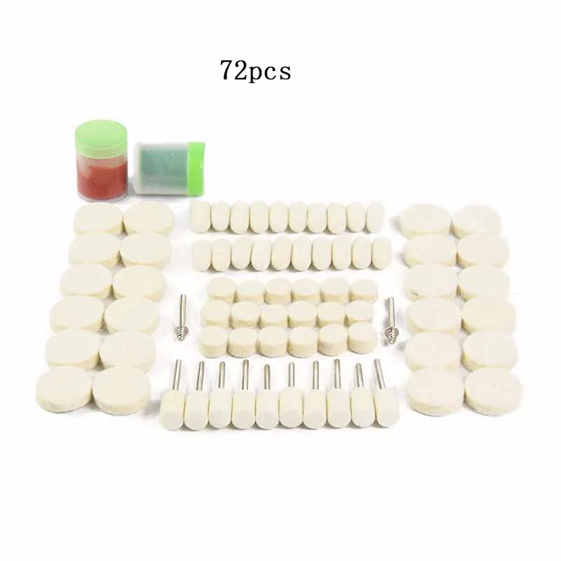 Набор шлифовальных насадок из шерсти и войлока набор абразивных полировальных 1