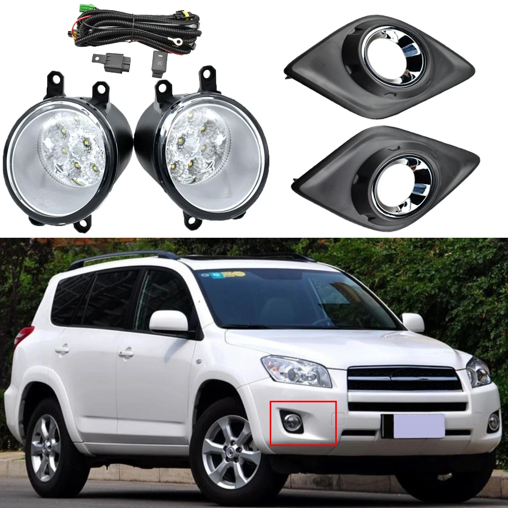 Комплект автомобильных передних противотуманных фар подходит для RAV4