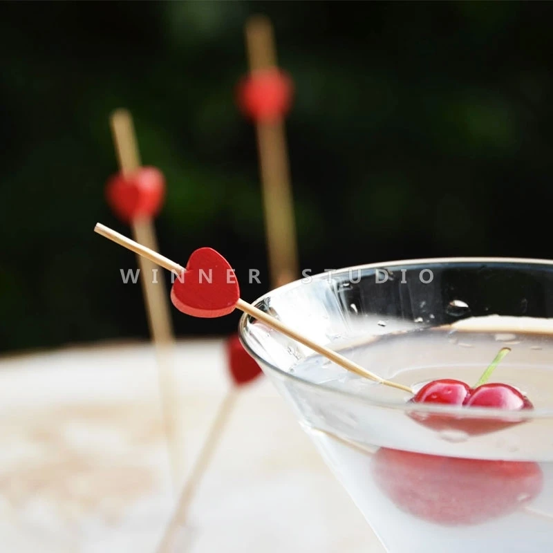 Коктейльные палочки в форме красного сердца для самостоятельной сборвечерние