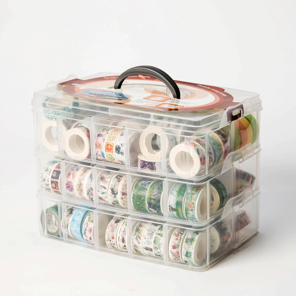 Многофункциональный большой слот 3 Яруса Пластиковый съемный ящик для хранения