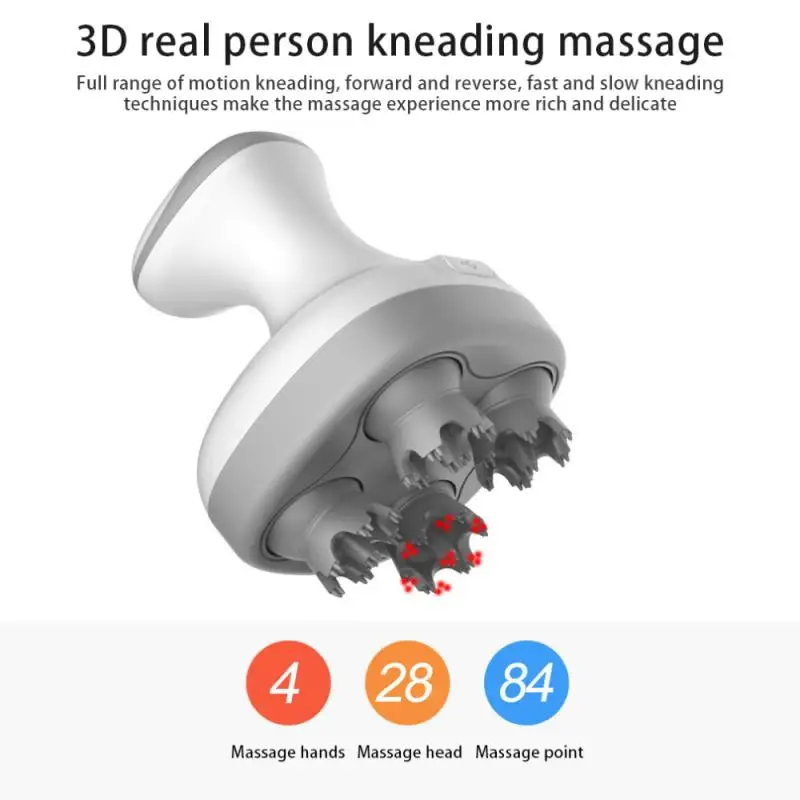 

Professional Head Scalp Massager USB Charging Wireless Head Massage Device Stress Relax Body Back Massager For Prevent Hair Loss