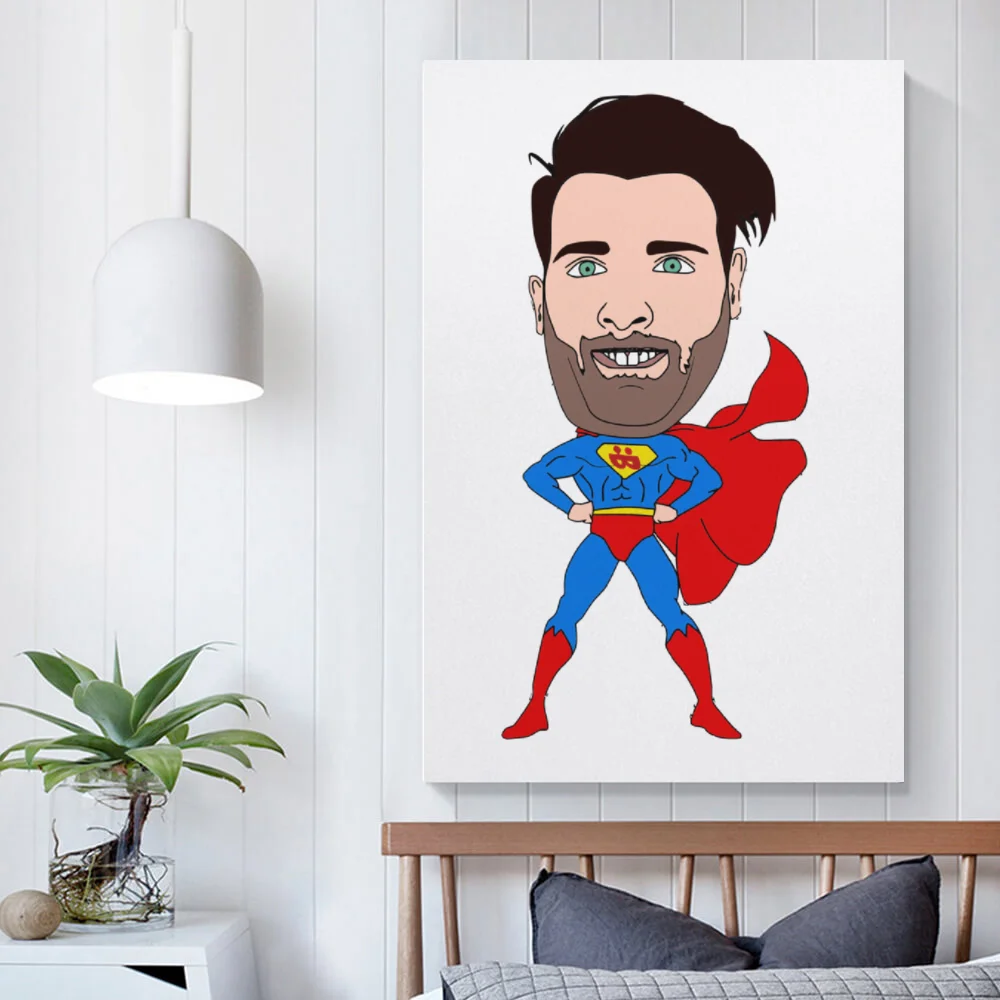 

Decoration Print Painting Gianluigi Buffon Comic Cartoon Canvas Picture for Living Room Wall Room Art Posters Frame Modern Home