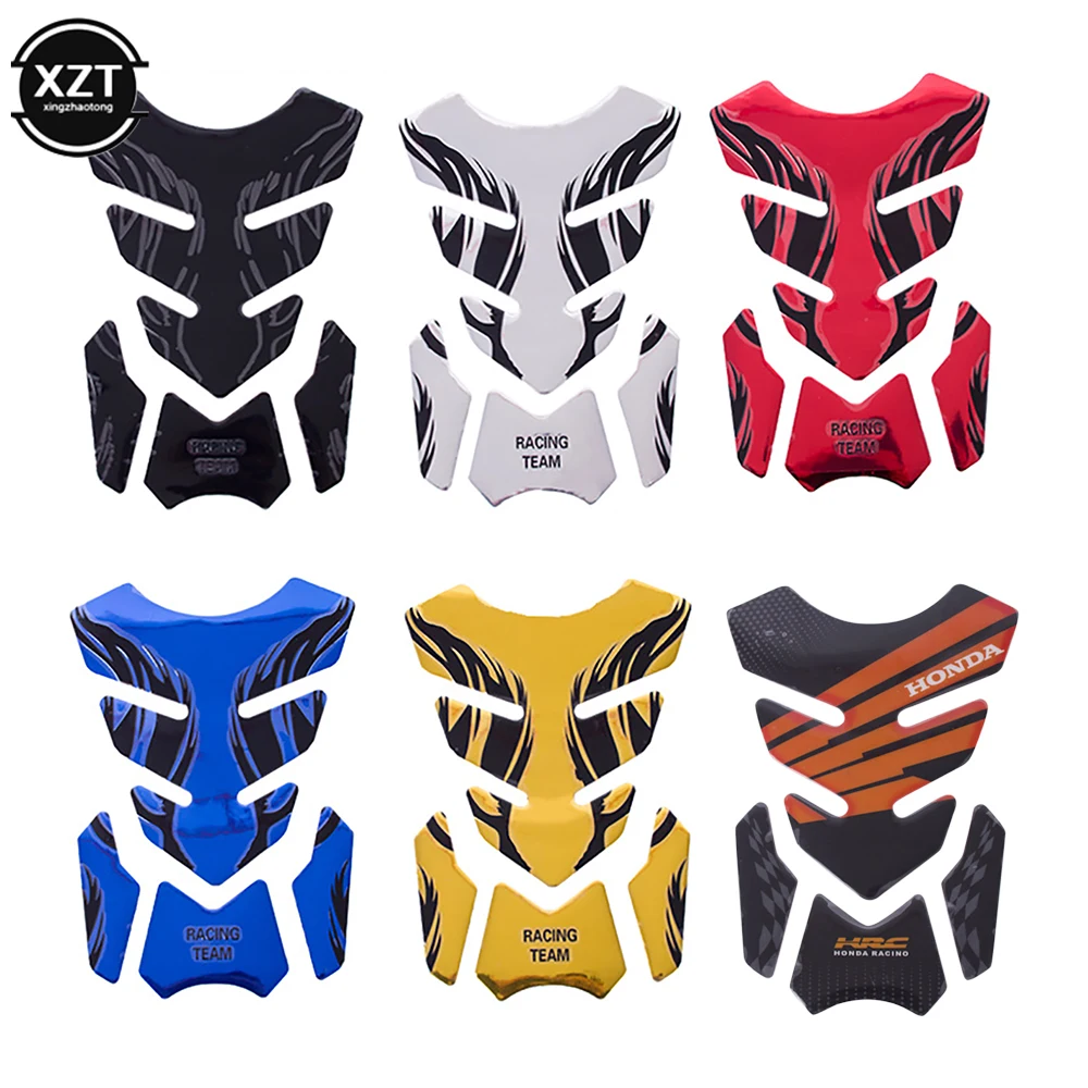 

For Honda Yamaha Tankpad Sticker Fishbone 3D Tank pad Stickers Oil Gas Protector Cover Decoration Flame Motorcycle Accessories