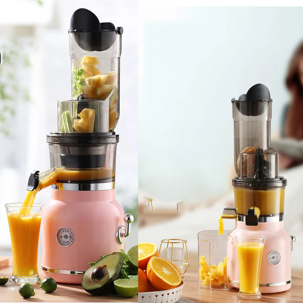 

Slow Masticating Juicer 100mm Wide Mouth BPA-Free Juicer Cold Press Juice Quiet Motor Electric Fruit Vegetable Juicer Machine