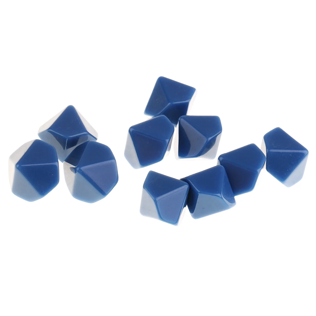 10 Pieces 10-sided Blank Dice D10 Die DIY Table Card Game Props | Спорт и развлечения