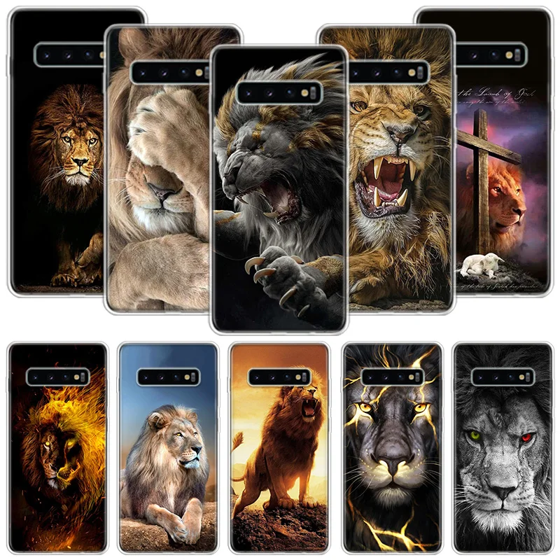 Lion Alpha Male Cub Phone Case For Samsung Galaxy S20 FE S10 Plus S21 S22 S23 Ultra S10E S9 S8 S7 Edge Fundas Cover Coque