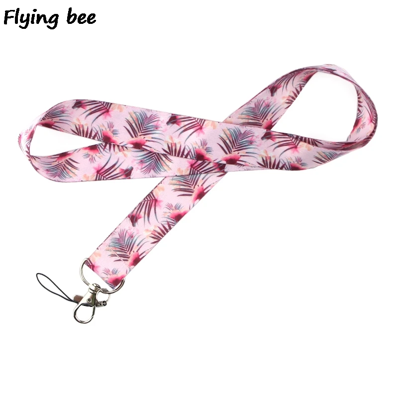 Брелок Flyingbee с цветочным рисунком модный держатель для ключей ремешок телефона