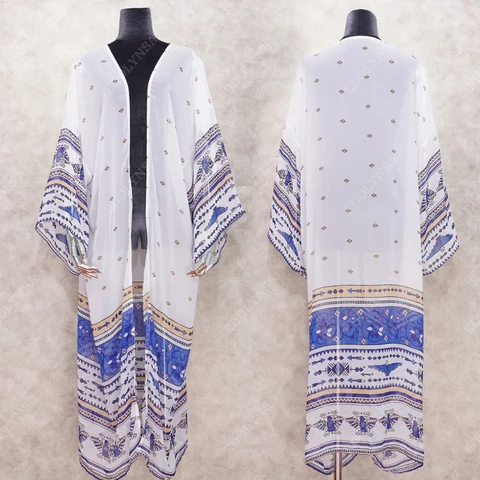 Пляжная накидка EDOLYNSA, цветочный рисунок, полиэстер