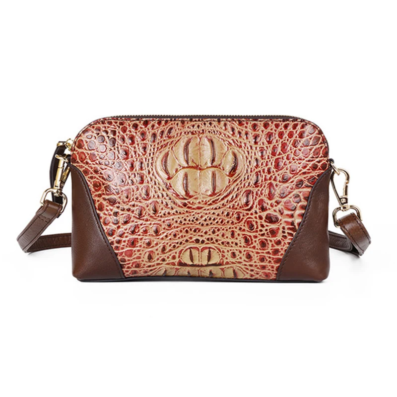 Новые ручные сумочки из коровьей кожи с узором крокодиловая кожа модная Ретро