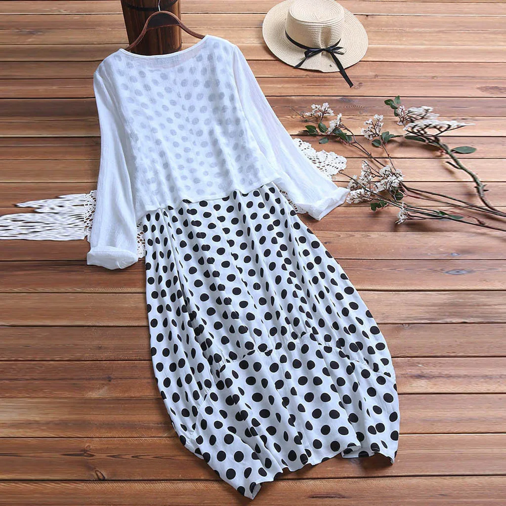 JAYCOSIN Женский комплект одежды в горошек из двух предметов пуловер с длинным