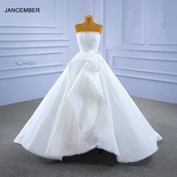 j67302 jancember white bra wedding dress bride banquet celebration 2021 new waist belt elegant lace simple elegant backless gown