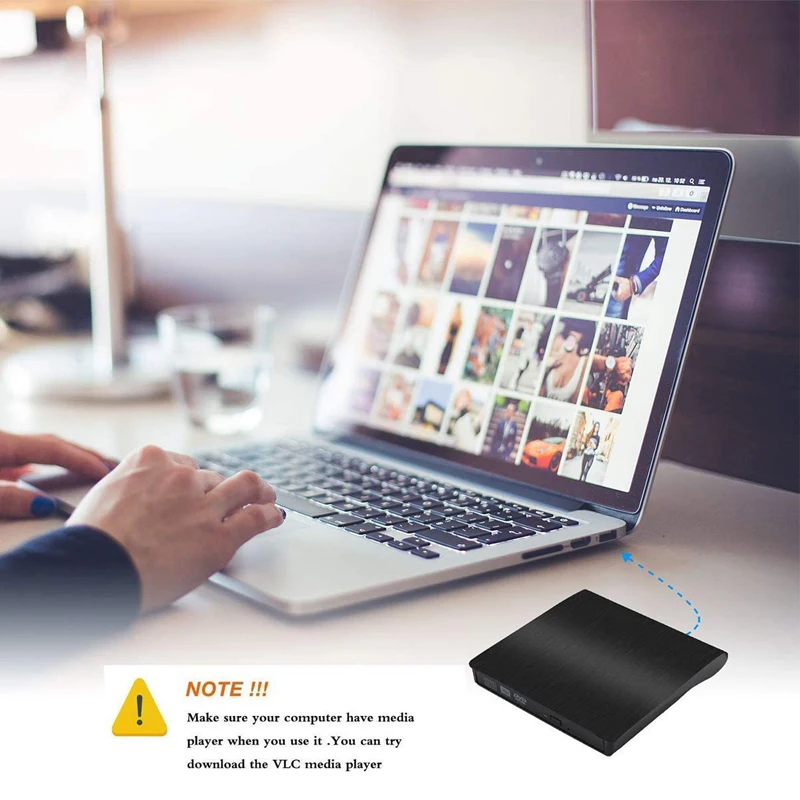Padarsey компьютера Mac Тетрадь настольных ПК Windows 7/8/10 внешний DVD компакт дисков для