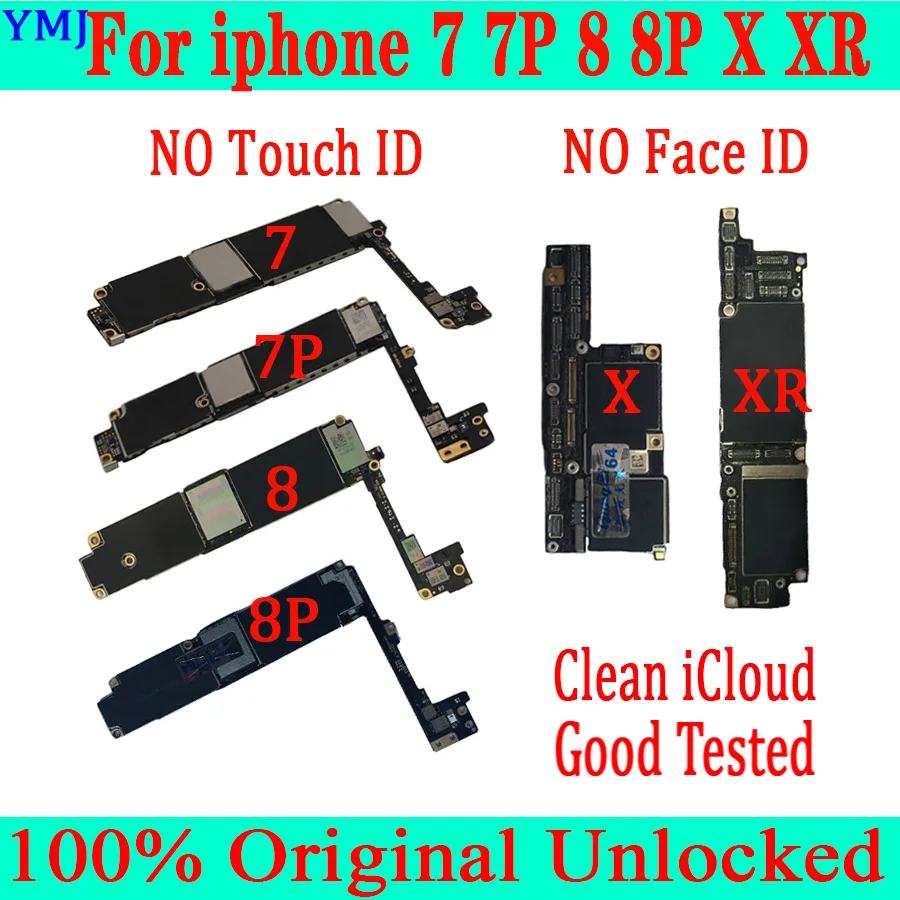 Разблокированная материнская плата для iphone 7 Plus 8 X XR 32 Гб 64 128 ГБ 256 оригинальная б/у