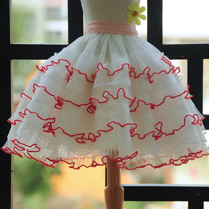 4 Layers Organ Pleated Lotus Leaf Lace DIY Doll Clothes Puff Skirt Convenient Sewing Material Trend Clothing Trim Decoration | Дом и сад