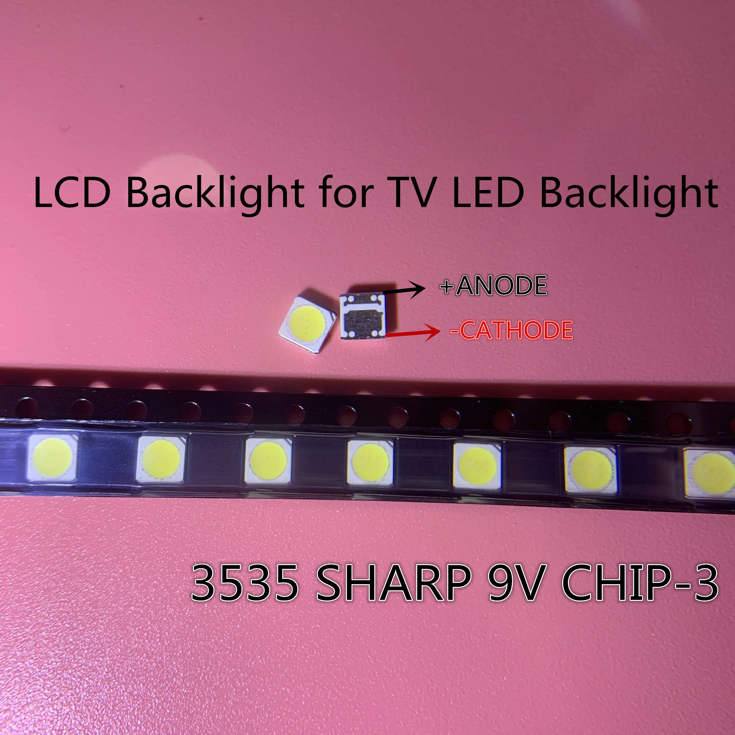 1500 шт. для SHARP LED TV ЖК подсветка 3 чипа ремонта ТВ СВЕТОДИОДНЫЙ ная 1 Вт 9 В 3535 3537