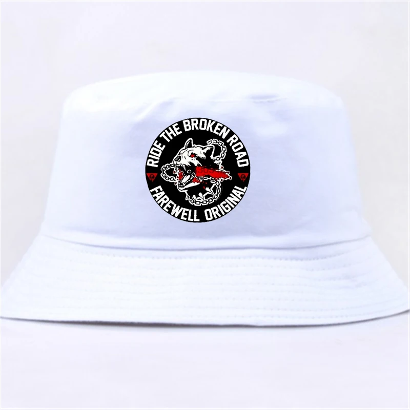 

New Days Gone Mongrel Mc Motorcycle Ride The Broken Road Deacon printed Panama Bucket Hat Sun Visor Fishing Fisherman Hat
