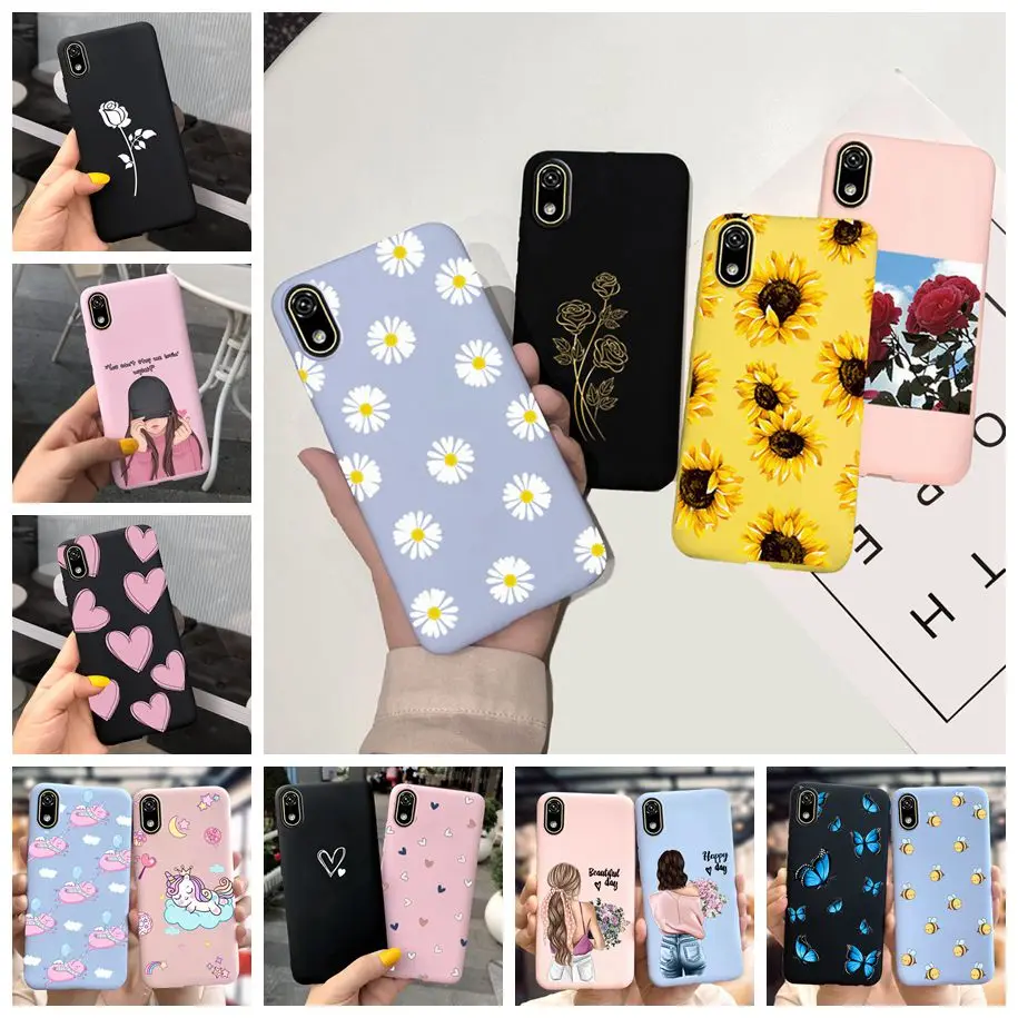 Чехол для Huawei Y5 2019 2018 Y5P чехол мягкий цветной подсолнечника матовый Силиконовый