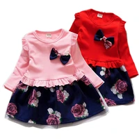 autumn winter flower knit dress for girl clothing pullover baby girls dresses birthday party clothes kids bebe christmas costume