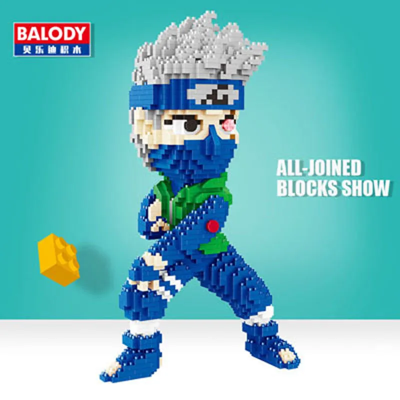 Balody 16094 Аниме Наруто Хатаке Какаши ниндзя мультфильм DIY 3D модель алмаз мини