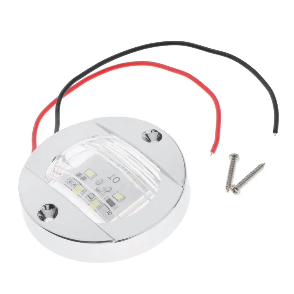 

6LED Round Boat Transom Navigation Lights Waterproof Marine Deck Lamps Mount